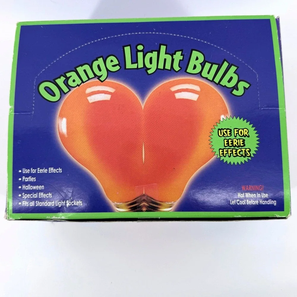 Rubies Orange Light Bulbs Lot 11 Halloween Eerie Special Effects 9783 NOS Unused